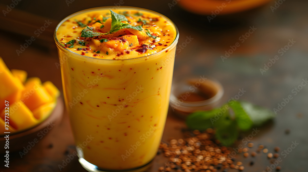 photography of mango lassi drink in glass cup photography of mango lassi drink in glass cup