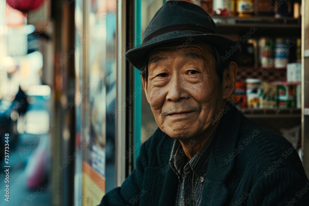 Senior Chinese man in Hong Kong. Senior Chinese man in Hong Kong.