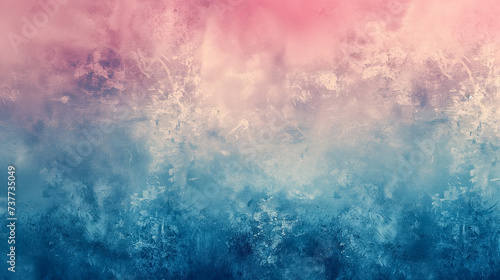 Abstract pastel pink and blue background with frosty texture gradient, ideal for creative space or graphic design backgrounds with ample negative space for text