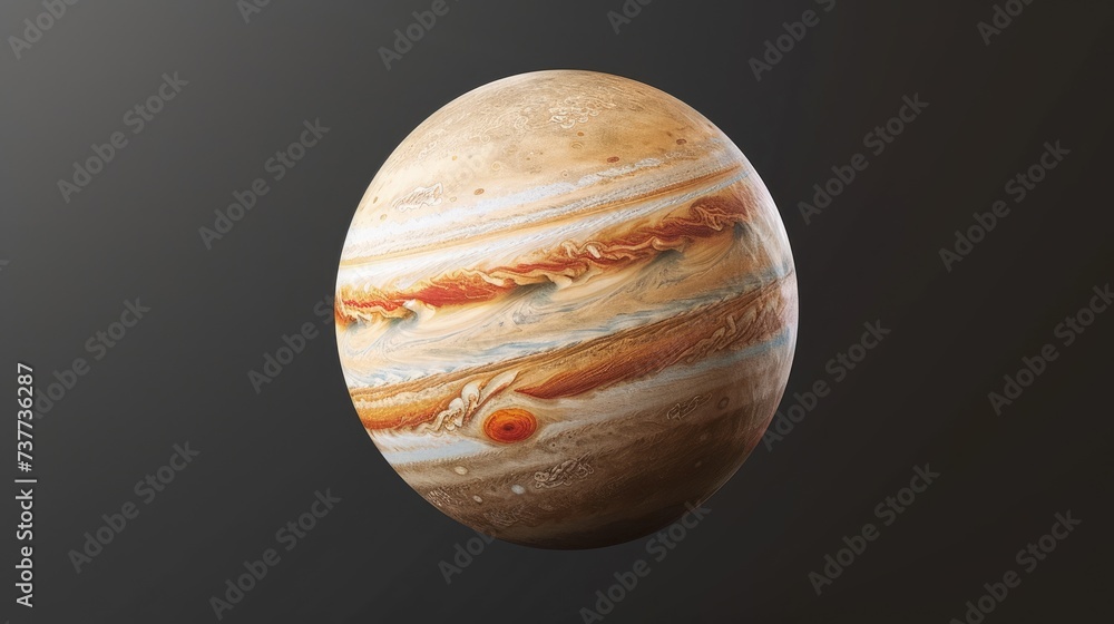 Jupiter planet isolated on a transparent background. Ai Generated Jupiter planet isolated on a transparent background. Ai Generated