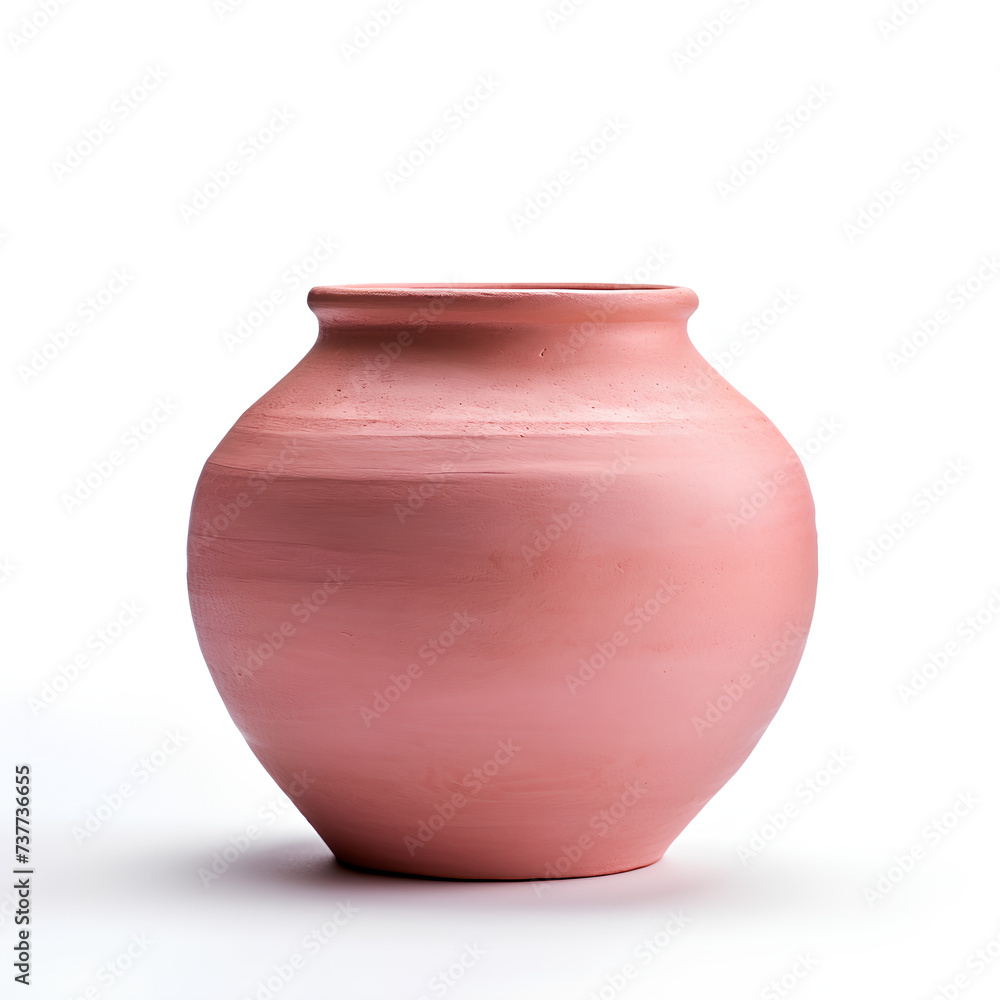 clay pot isolated on white