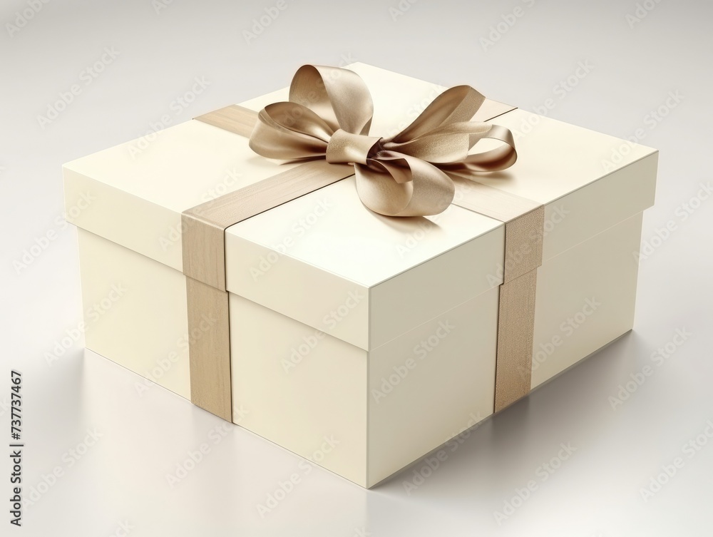 Golden gift box on white background, gift box close-up, happy birthday, birthday card cover, electronic birthday card, gift packaging Golden gift box on white background, gift box close-up, happy birthday, birthday card cover, electronic birthday card, gift packaging