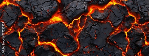 Fiery Volcanic Textures: Seamless Patterns for Inferno Landscapes and Earth's Molten Core