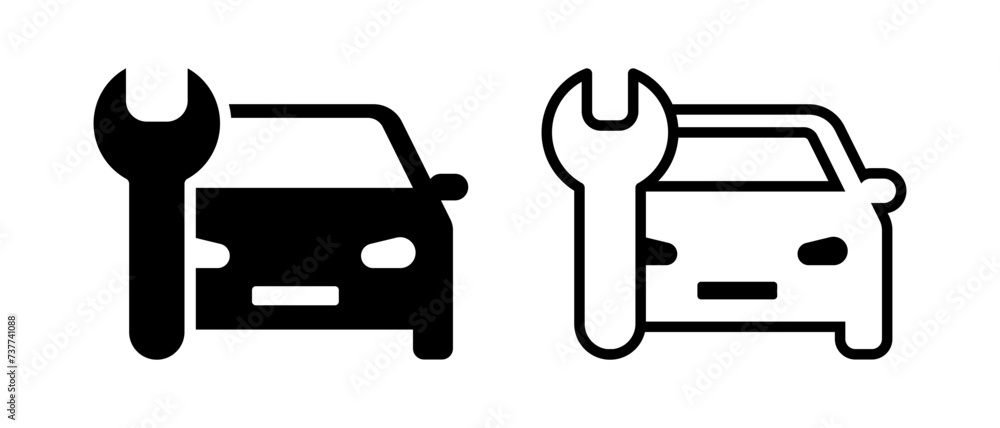 Car repair icon vector set. Car service symbol Car repair icon vector set. Car service symbol