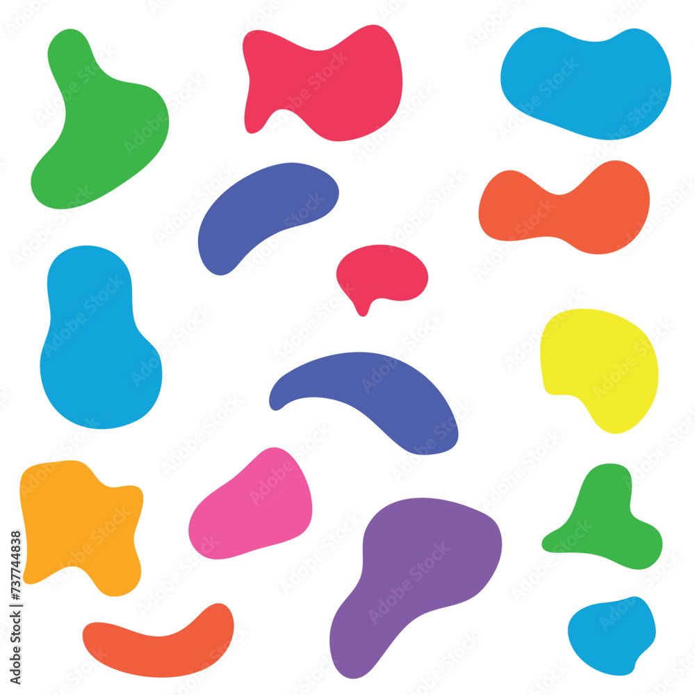 Abstract spots, Set of colorful spots isolated on white background Abstract spots, Set of colorful spots isolated on white background