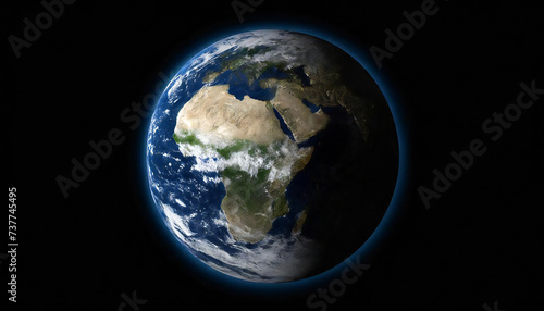 宇宙から見た地球のイメージ。宇宙空間。地球。An image of the Earth seen from space. outer space. Earth. © seven sheep