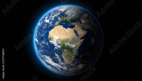 An image of the Earth seen from space. outer space. Earth.