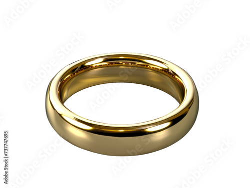 Wedding ring isolated on transparent background
