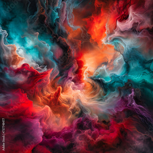Vibrant abstract cloud texture, creating a dreamlike and colorful backdrop with imaginative and vivid artistic effects