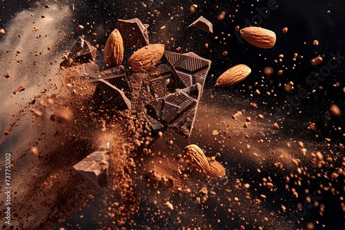 close up of a bar with chocolate