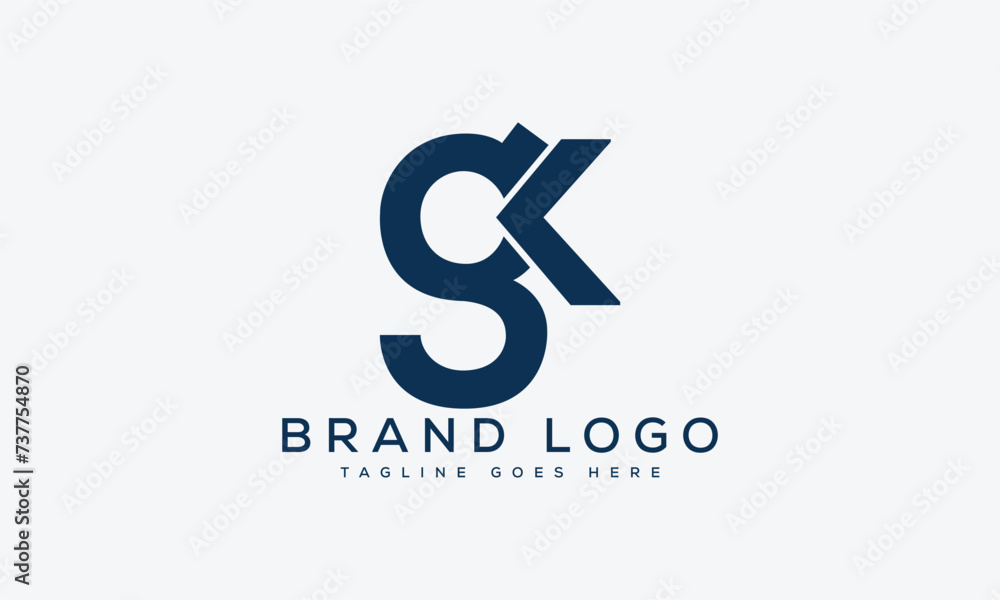 letter GK logo design vector template design for brand. letter GK logo design vector template design for brand.