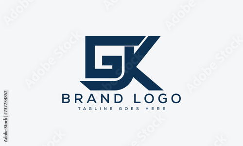 letter GK logo design vector template design for brand.