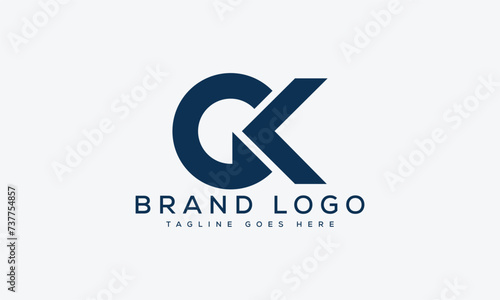 letter GK logo design vector template design for brand.