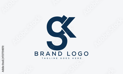 letter GK logo design vector template design for brand.