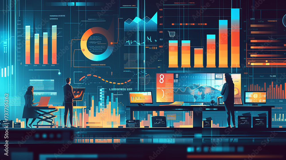 Visualizing Investment Concepts: Digital Graphics Stock Illustration ...