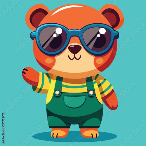 A Stylish Berar Wearing Sunglass and cloths vector file 