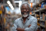 Elderly African American man with a salt-and-pepper beard