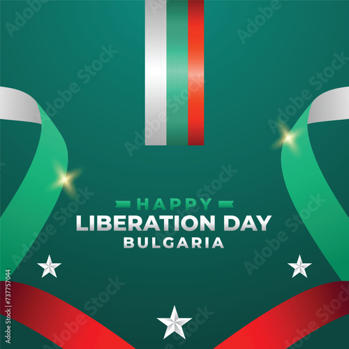 Bulgaria Liberation Day Vector Design Template