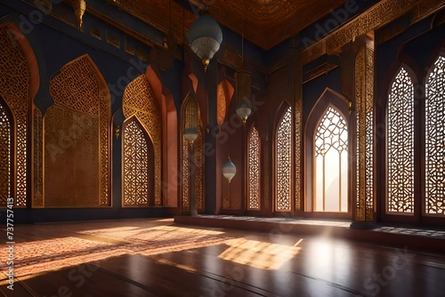 interior of a mosque , mosque islamic , islamic background