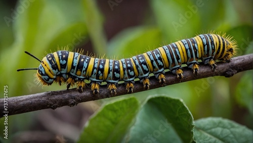 caterpillar on a leaf © Sheraz