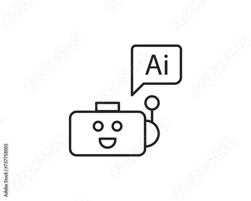 Bot ai icon vector symbol design illustration