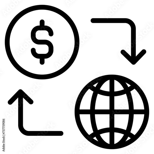 global money flow icon