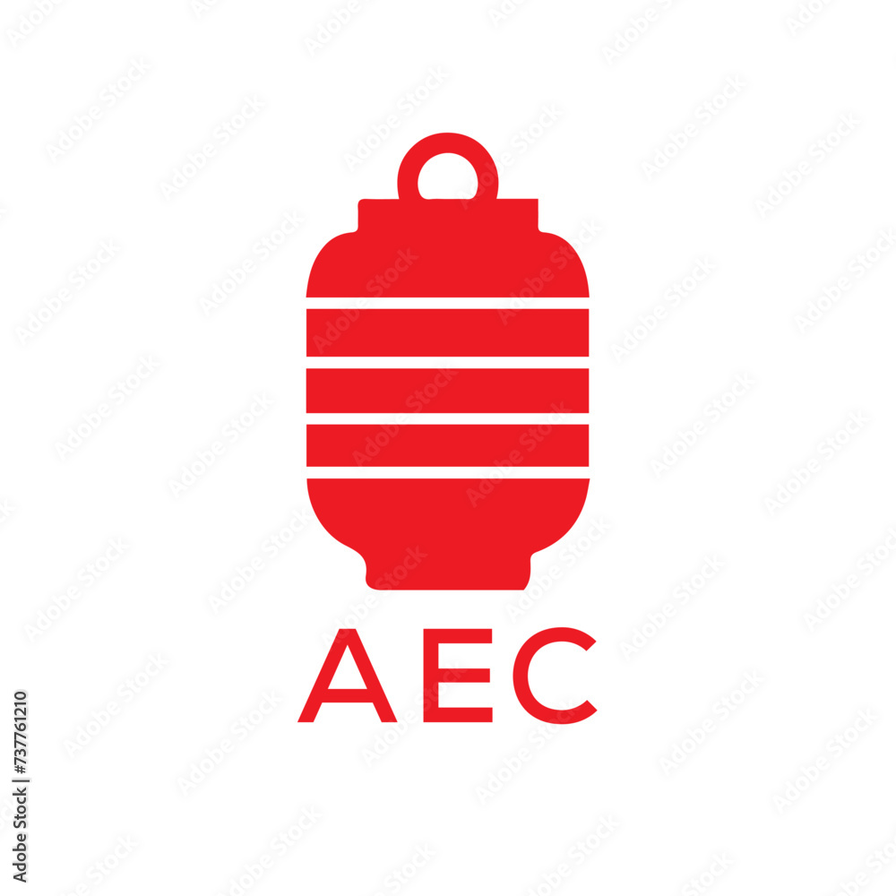 Fototapeta premium AEC Letter logo design template vector. AEC Business abstract connection vector logo. AEC icon circle logotype. 