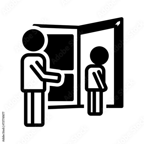 Vector solid black icon for Expulsion