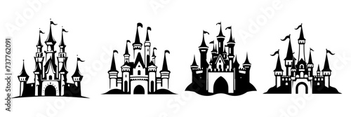 Hand drawn vector illustration of a sketch of castle © lahiru