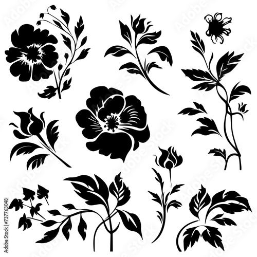 seamless pattern with flowers illustration of an background
