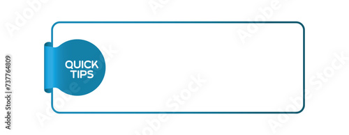 quick tips sign on white background	