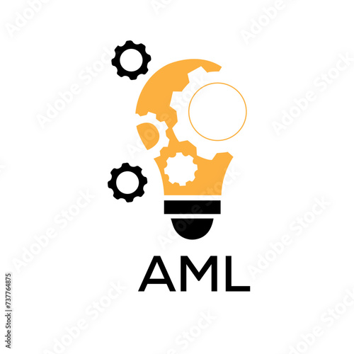 Initial AML Letter Linked Logo for business and company identity. Modern AML Letter Logo Vector Template with modern trendy golden logo.
