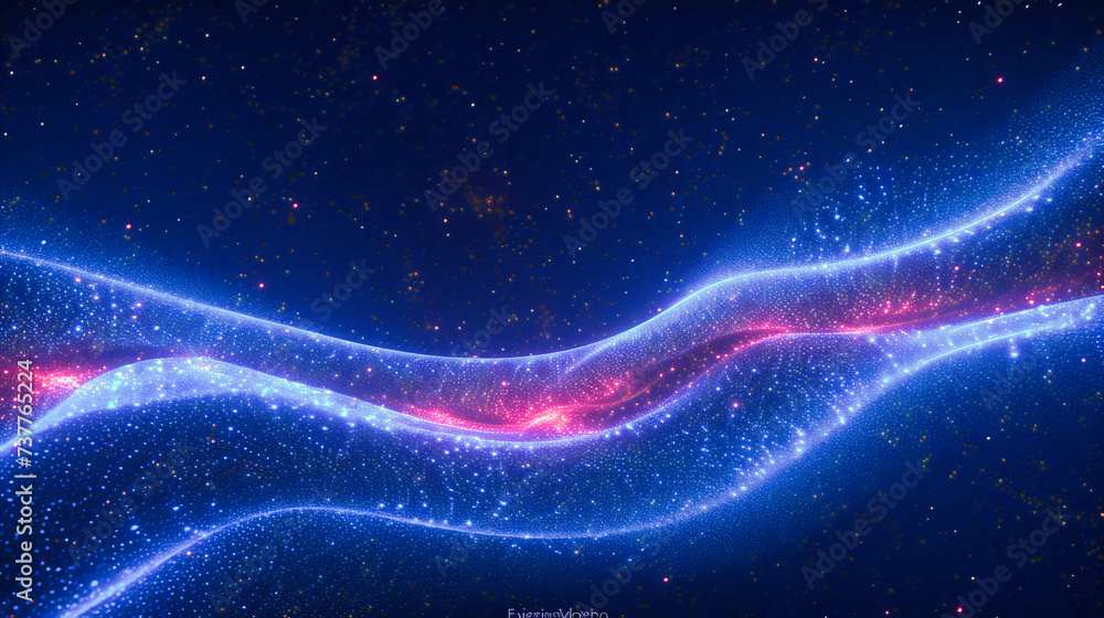 Obraz premium Futuristic light and abstract design, symbolizing digital innovation, communication, and the flow of information