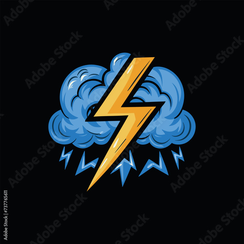 lightning bolt icon illustration (ID: 737765611)