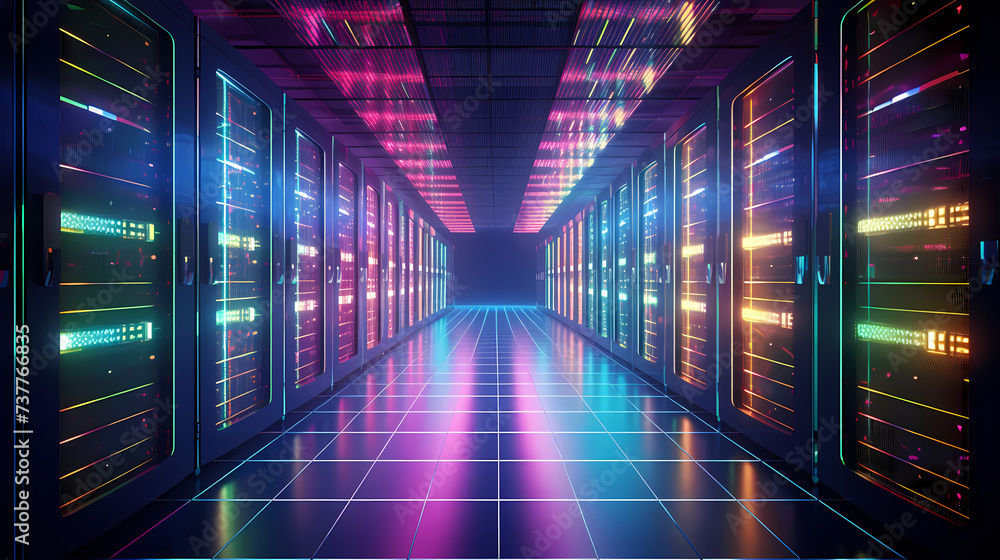 Fototapeta premium Data center, the core hub of the digital era
