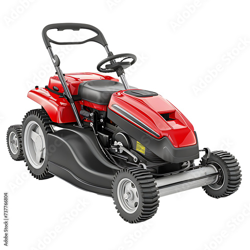 Small lawn mower on transparent background PNG