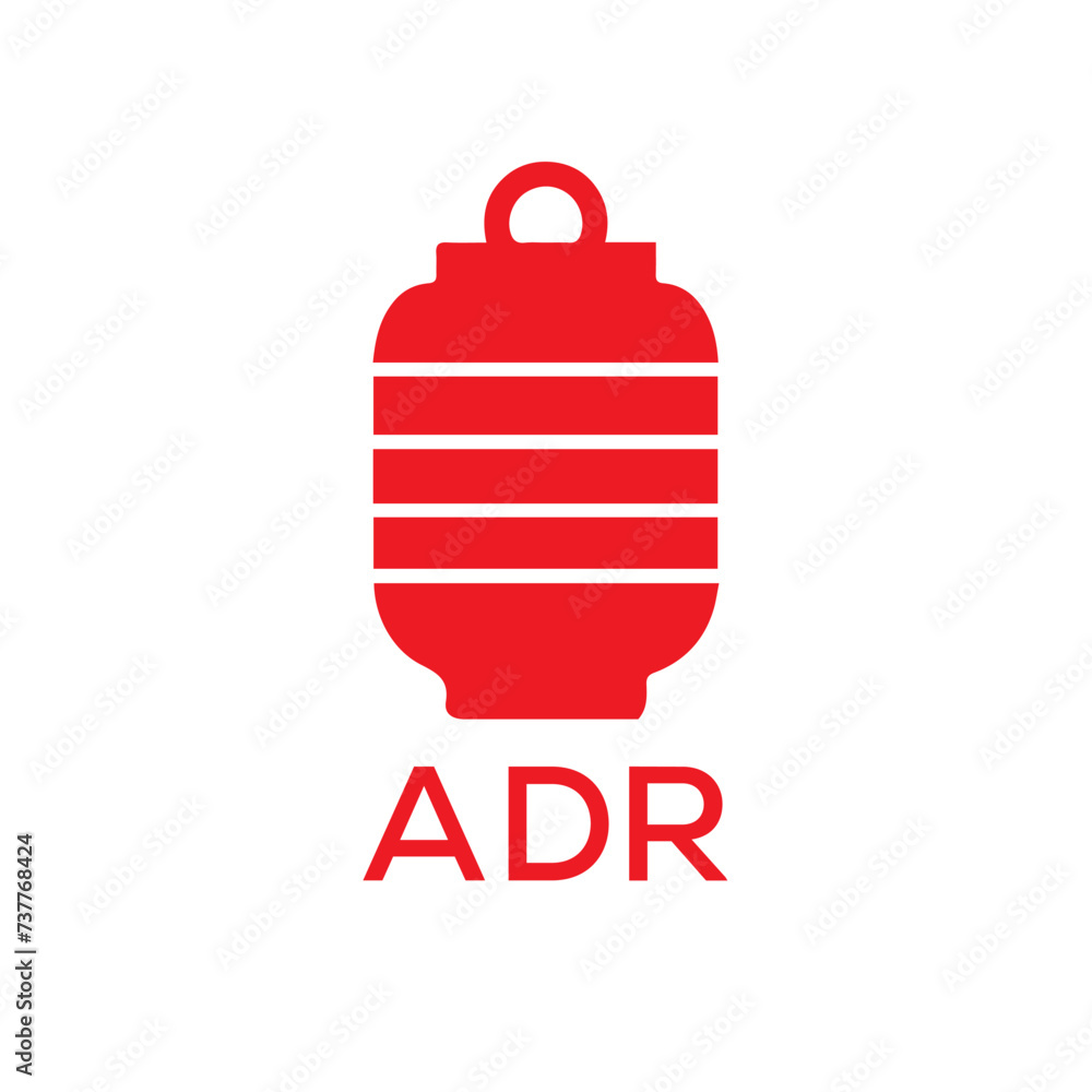 Fototapeta premium ADR Letter logo design template vector. ADR Business abstract connection vector logo. ADR icon circle logotype. 