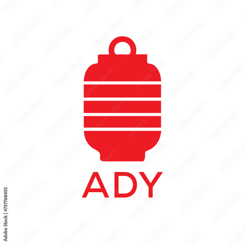 Fototapeta premium ADY Letter logo design template vector. ADY Business abstract connection vector logo. ADY icon circle logotype. 