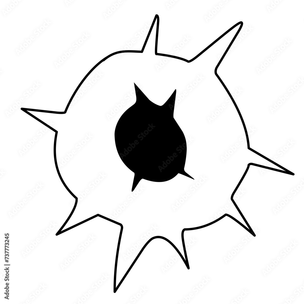 Fototapeta premium bullet hole icon