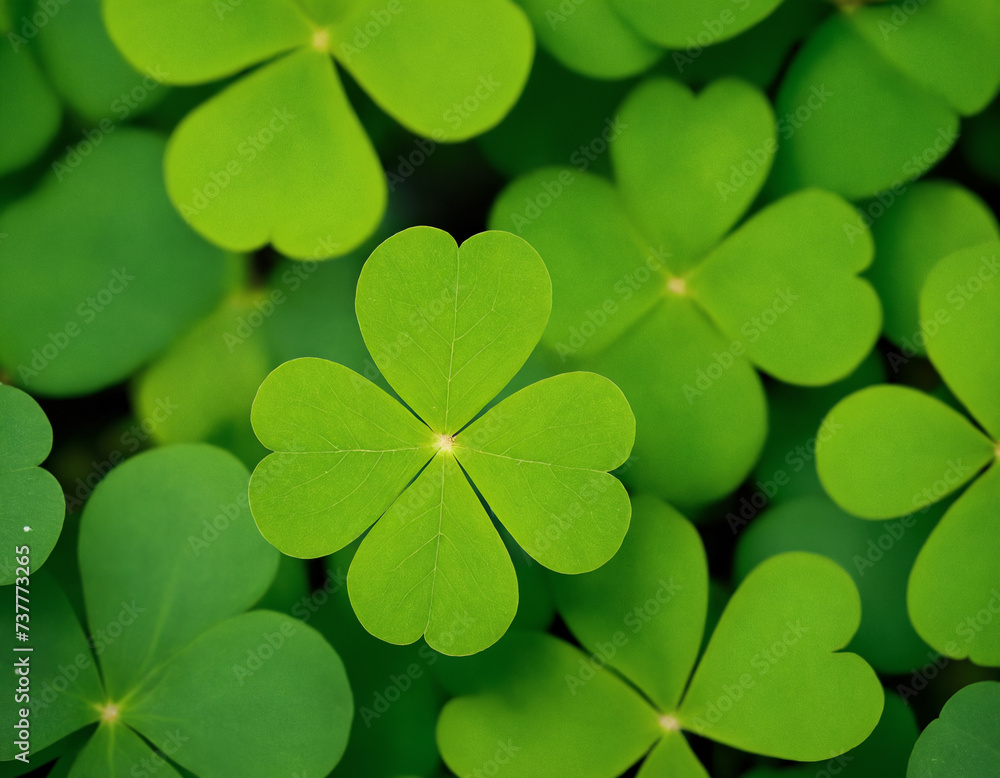Magic clover leaves. St.Patrick 's Day. texture Magic clover leaves. St.Patrick 's Day. texture