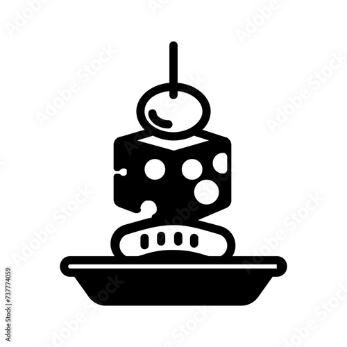Vector solid black icon for Tapas
