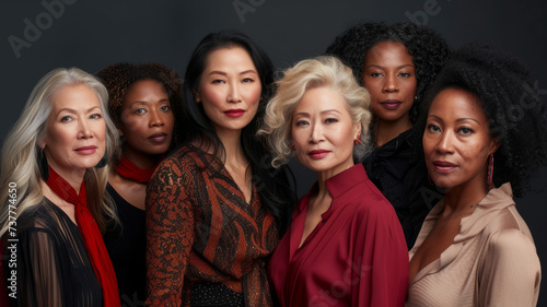 Beautiful portrait of women of different ages and races.