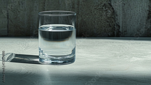 Clean water sparkles in a glass, epitomizing purity and well-being.