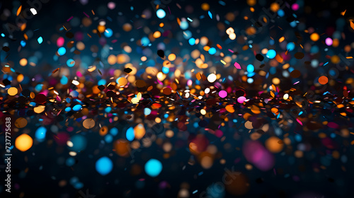 Confetti bokeh background, symbolizing achievement and success