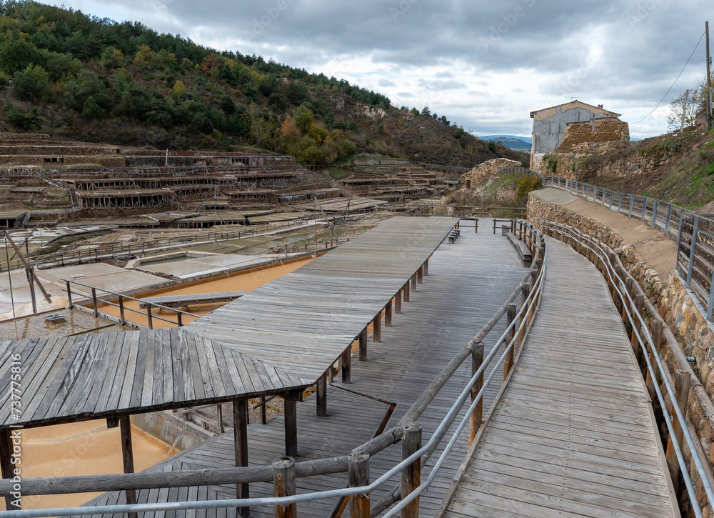 Fototapeta premium Paisaje de las Salinas de Añana en Alava, España