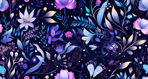 a pretty seamless floral pattern in violet color