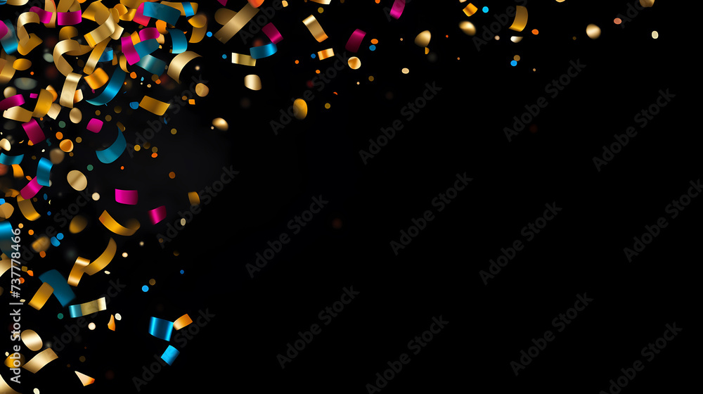 Fun and vibrant confetti falling during celebrations Fun and vibrant confetti falling during celebrations