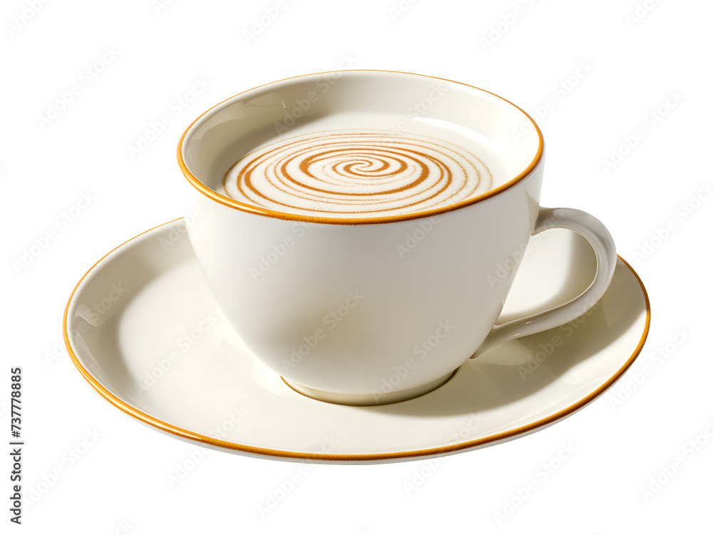 A cup of cappuccino coffee on transparent background, Generative AI A cup of cappuccino coffee on transparent background, Generative AI