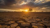 The outback, cracked and parched, is a consequence of both global warming and frequent extreme weather occurrences.