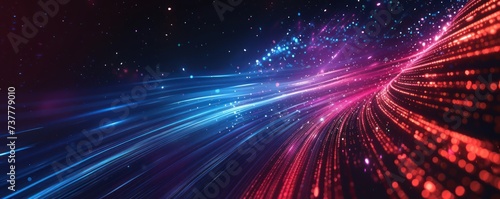 Abstract background with futuristic technology elements, including lines denoting network connectivity, photo